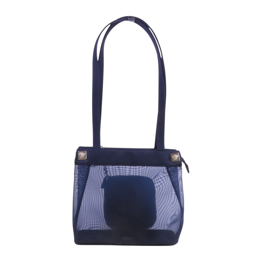 Versace Nylon Tote Shoulder Navy - 2