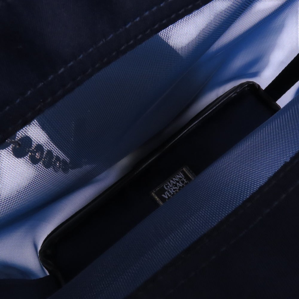 Versace Nylon Tote Shoulder Navy - 6