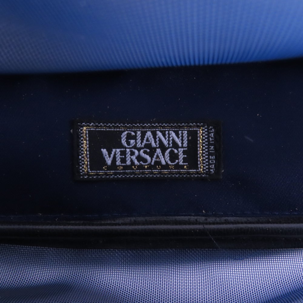 Versace Nylon Tote Shoulder Navy - 7