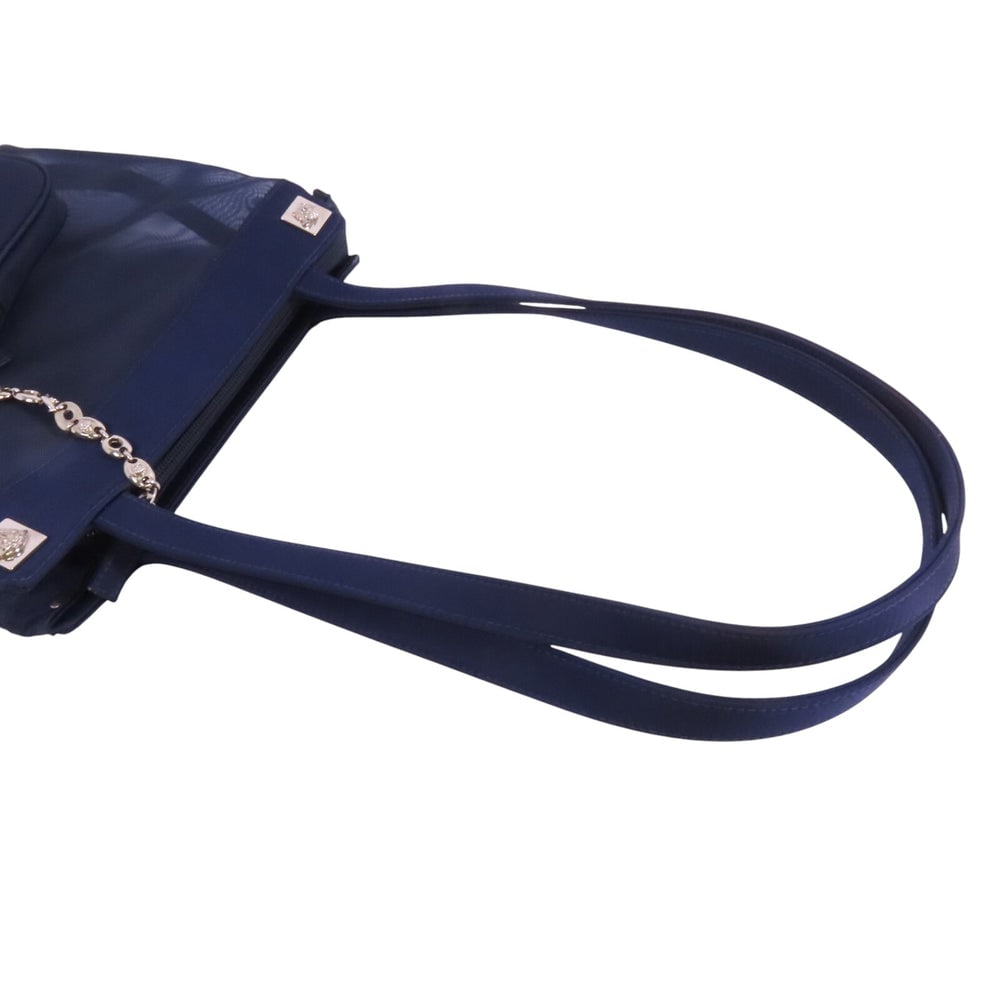 Versace Nylon Tote Shoulder Navy - 8