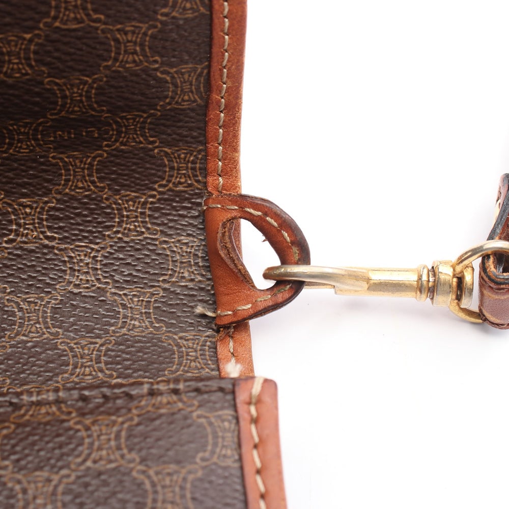 Celine Macadam Shoulder Bag Brown - 12