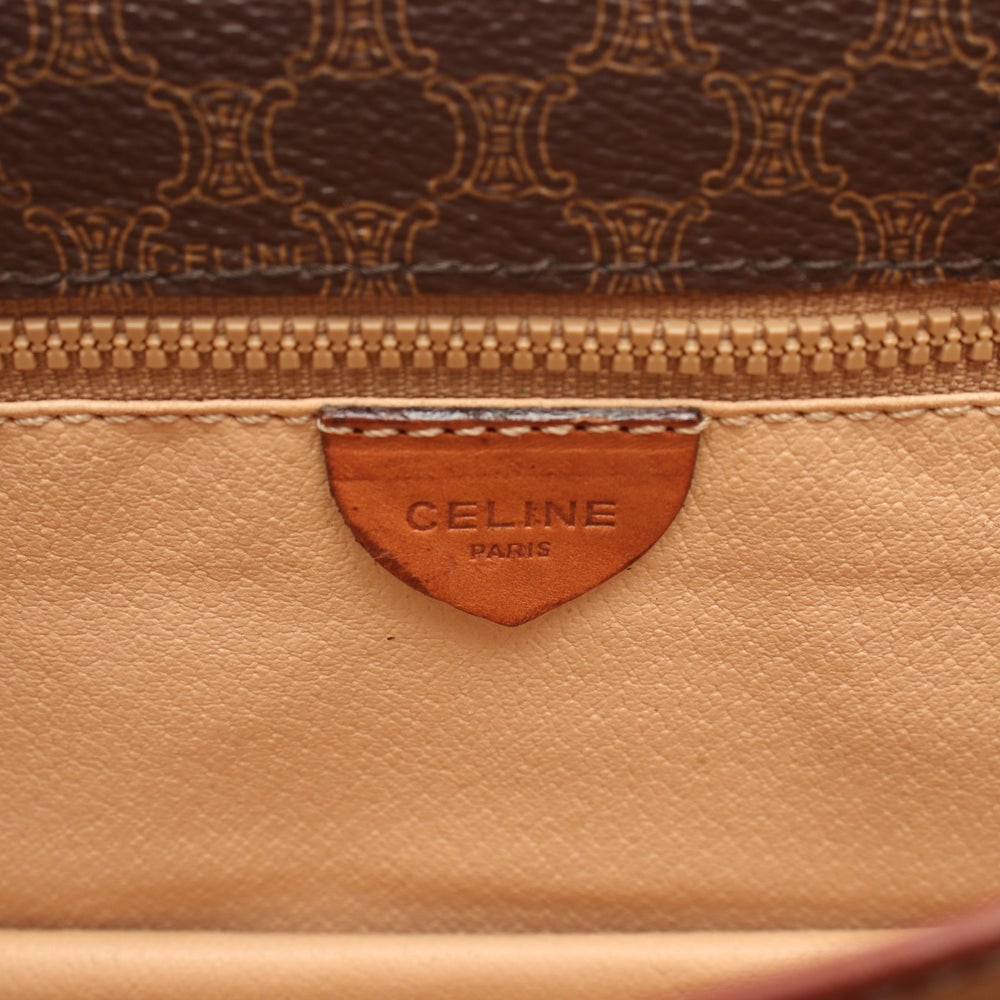 Celine Macadam Shoulder Bag Brown - 4