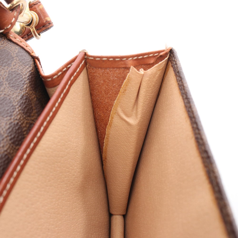 Celine Macadam Shoulder Bag Brown - 7
