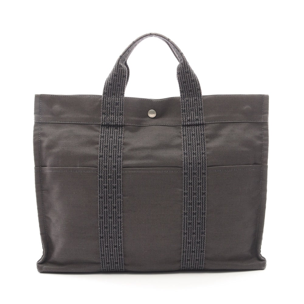 Hermes Yale Line Mm Tote Dark Gray: Hermes Yale Line Mm Handbag Tote Bag. Color: Dark Gray. Material: Nylon Canvas. Size: 42 X 32 X 11 Cm. Handle: 29 Cm.