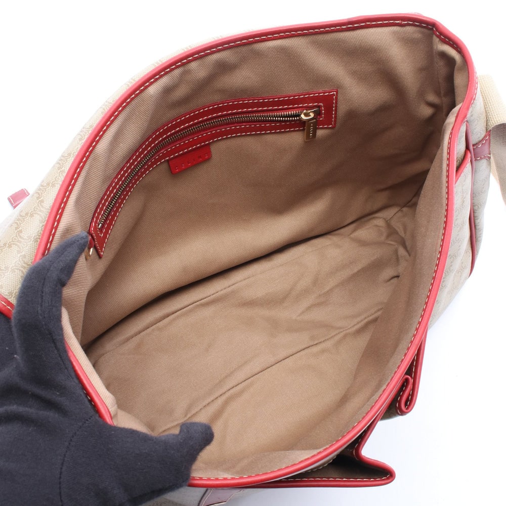 Celine Macadam Shoulder Beige Red - 3