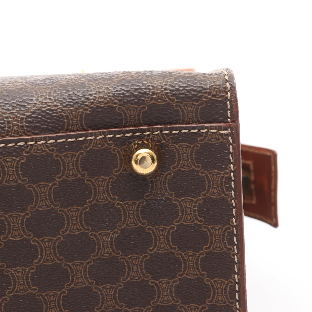 Celine Macadam Handbag Brown - 10