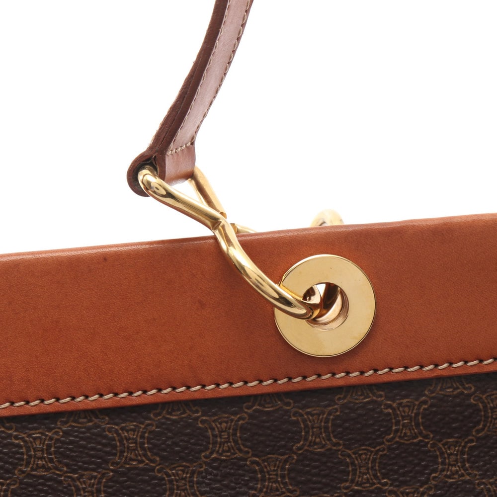 Celine Macadam Handbag Brown - 7