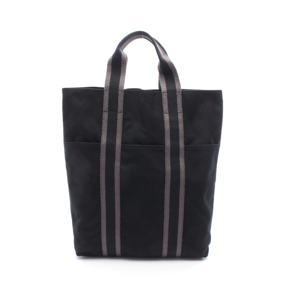Hermes Fool Toe Kabas Black Gray: Hermes Fool Toe Kabas Handbag Tote Bag. Color: Black Gray. Material: Canvas. Size: 35/29 X 37 X 6 Cm. Handle: 28.5 Cm.