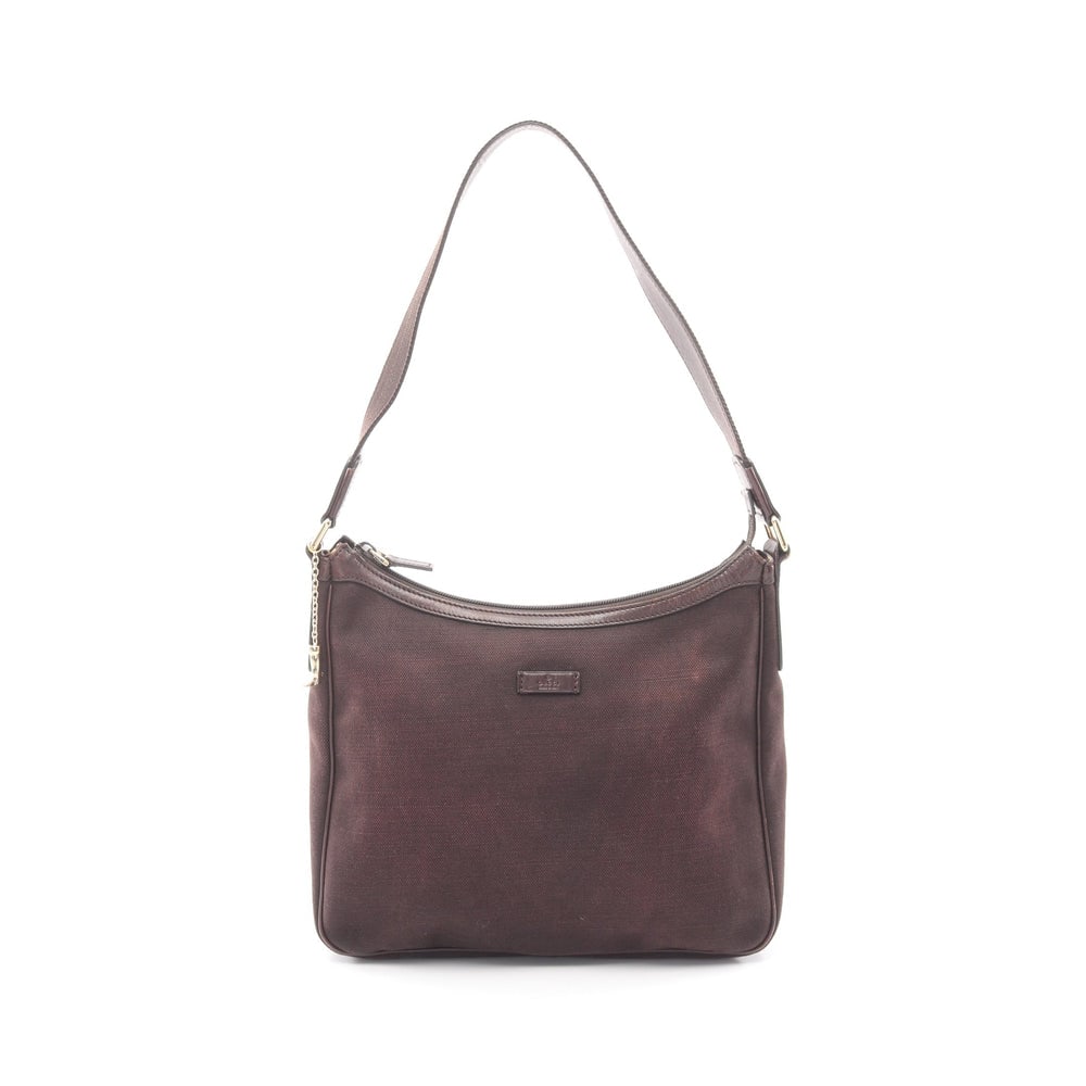 Gucci One Shoulder Dark Brown: Gucci One Shoulder Bag. Color: Dark Brown. Material: Canvas Leather. Size: 29/29.5 X 24 X 8 Cm. Strap: 62 Cm.