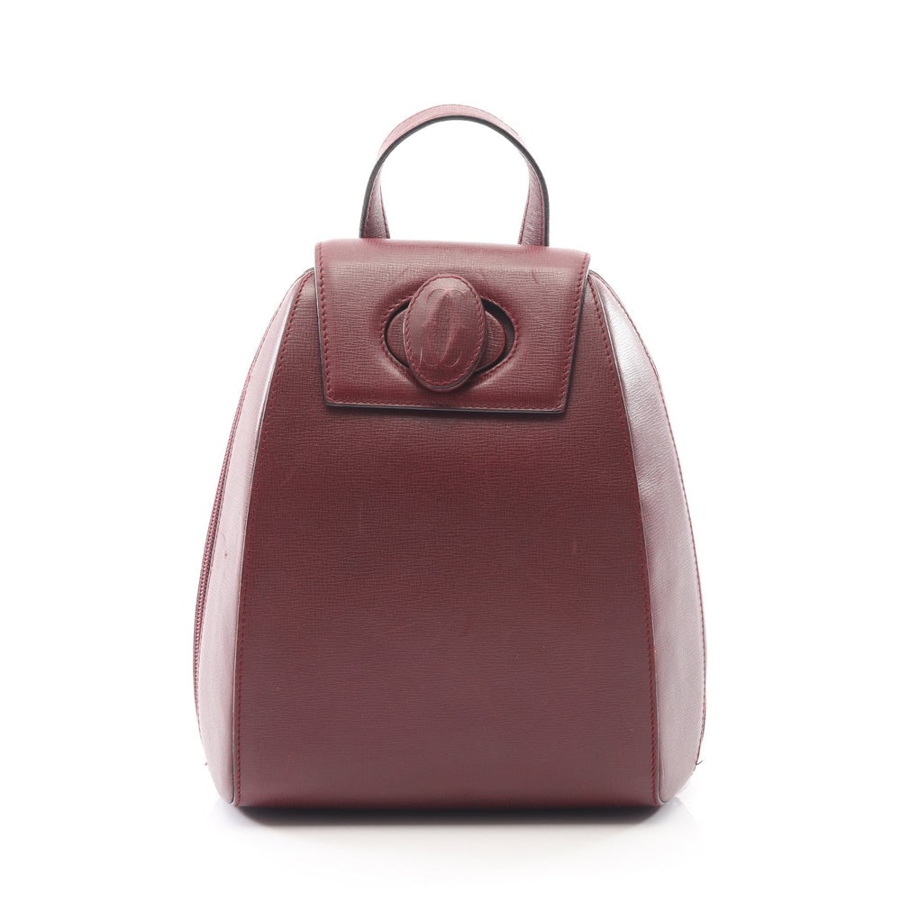 Cartier Mast Backpack Bordeaux: Cartier Mast Line Backpack Rucksack. Color: Bordeaux. Material: Leather. Size: 12/20 X 25 X 11 Cm. Strap: 79-83 Cm.