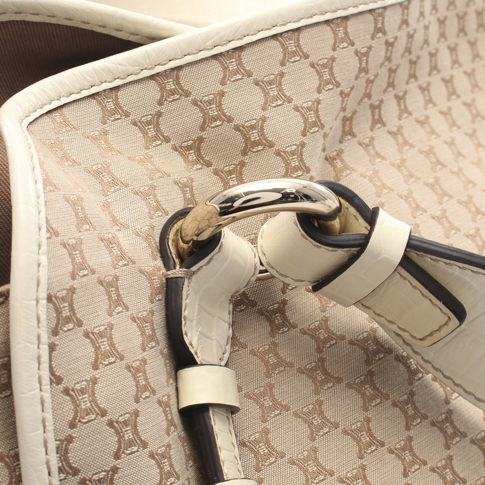 Celine Macadam Croc Embossed Tote - 7