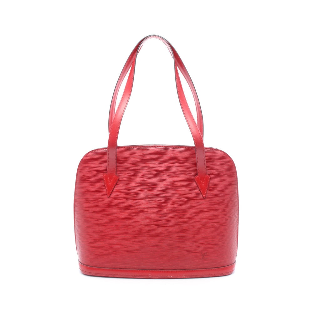 LV Lussac Epi Castilian Red Bag: Authentic and authenticated Louis Vuitton Lussac Epi Castilian red shoulder bag in red leather. Model M52287, product no. VI1914. Approx. 30H x 34/37W x 12D cm with 71 cm strap.