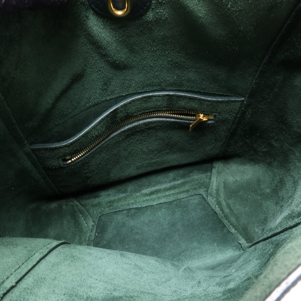 Celine Small Sangle Bucket Green - 5