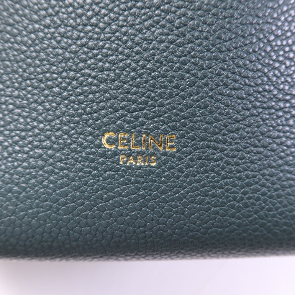Celine Small Sangle Bucket Green - 6