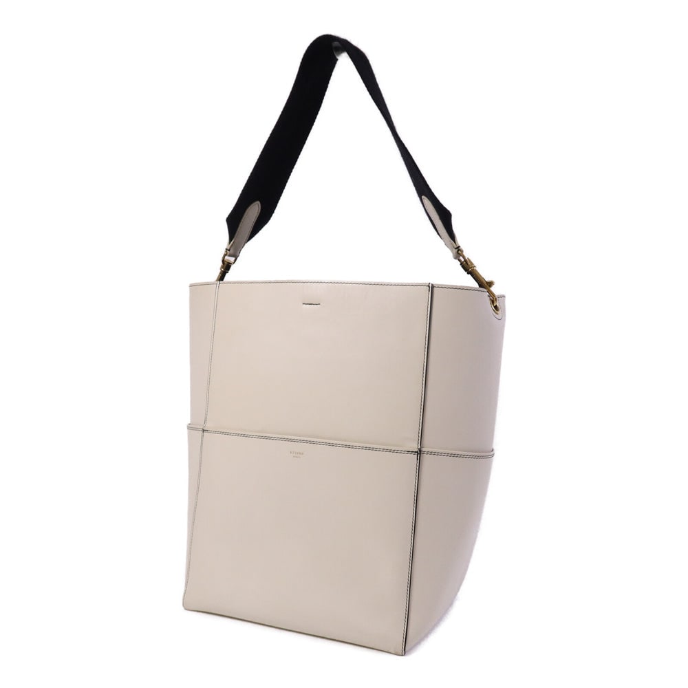 Celine Sangle Bucket Tote White - 3