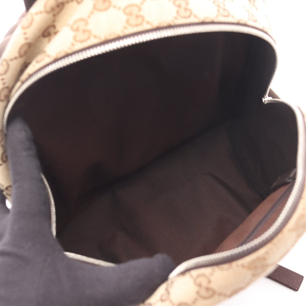 Gucci GG Canvas Backpack Beige Brown - 3