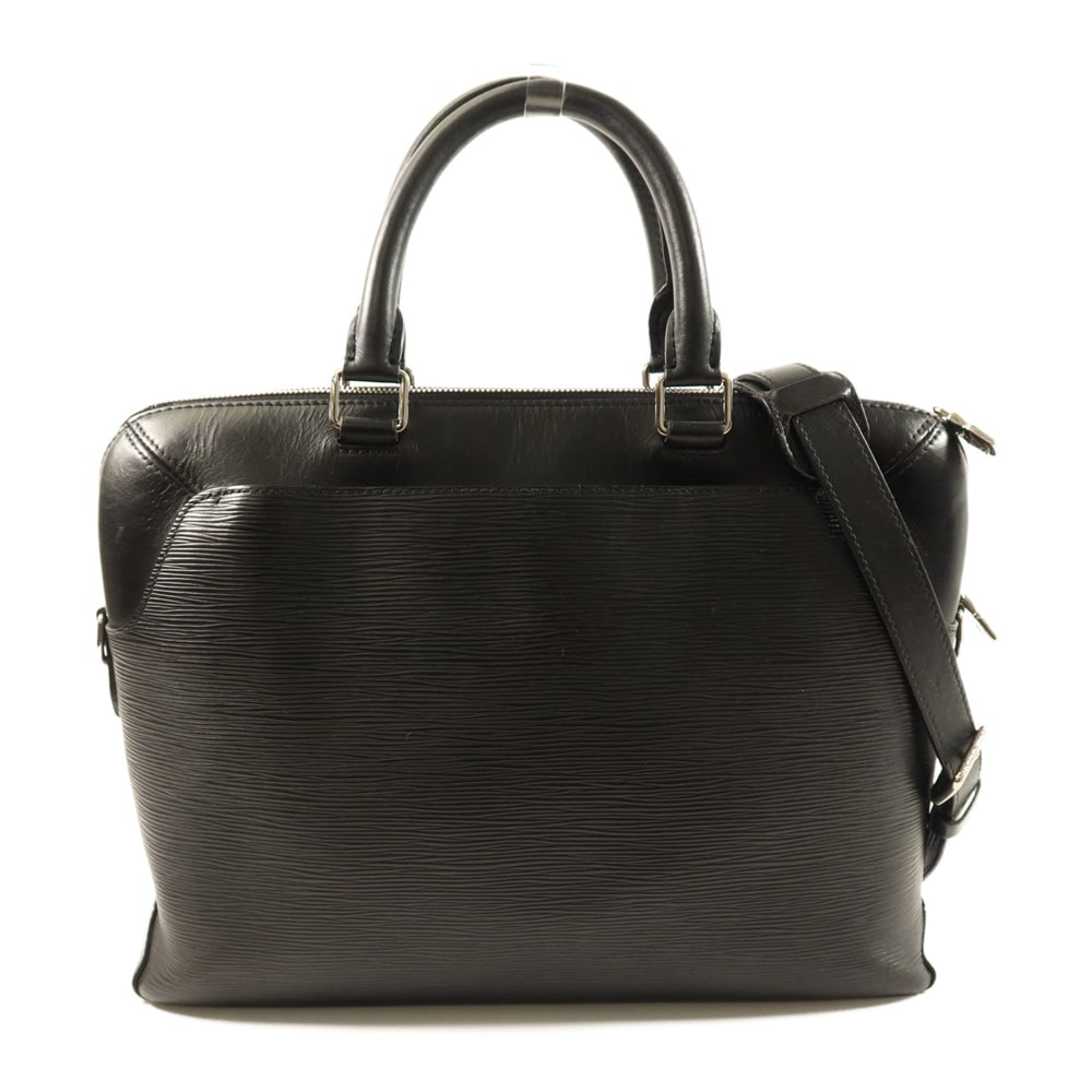 LV Oliver Epi 2Way Briefcase: Authentic and authenticated Louis Vuitton Oliver 2WAY briefcase shoulder bag in black Epi calfskin. Product CA1138. Includes shoulder strap. Approx. 37 x 27 x 7 cm, handle 34 cm.