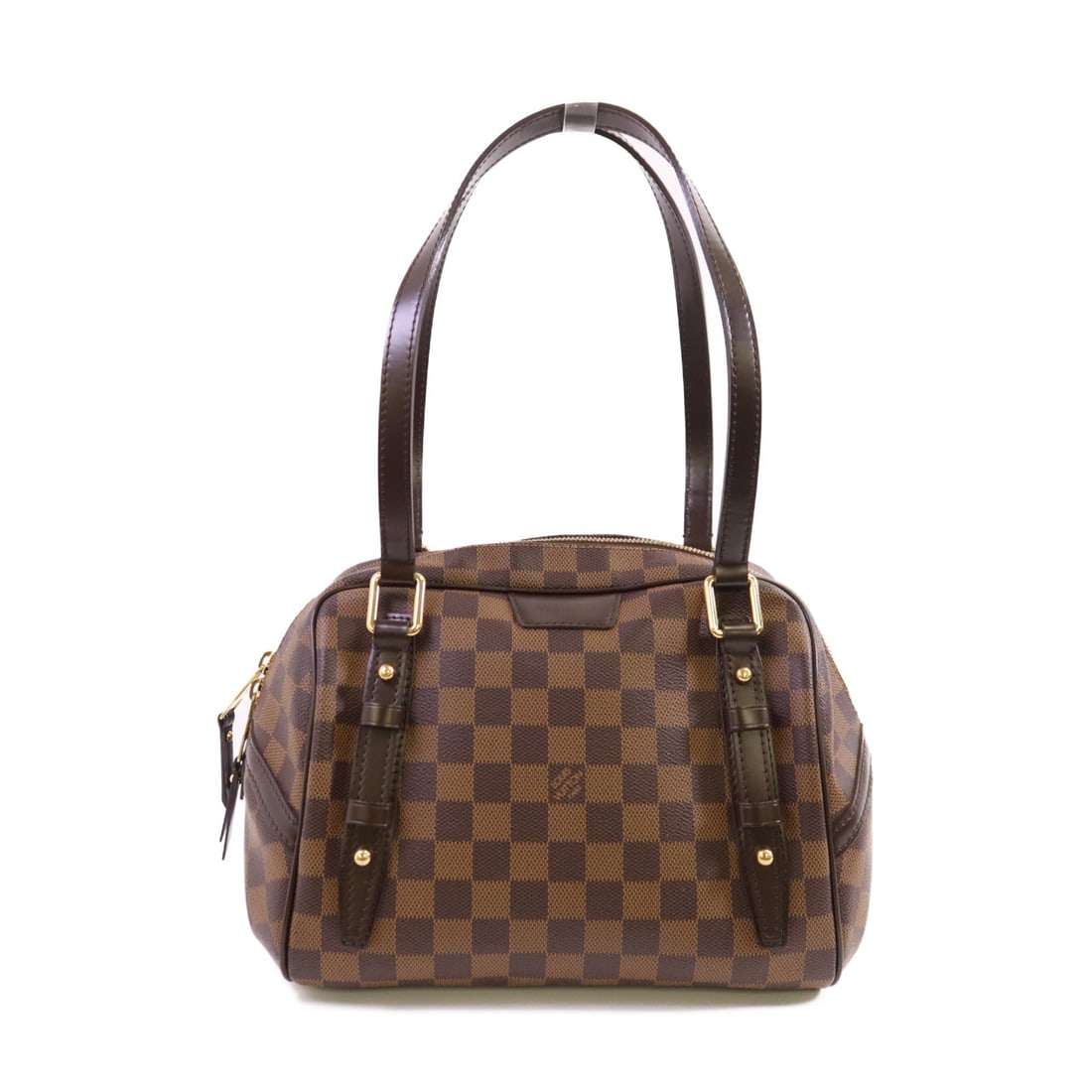 Louis Vuitton Rivington PM Damier: Rivington PM handbag in brown Damier Ebene canvas. Size 30 x 29.5 x 15.5 cm.
