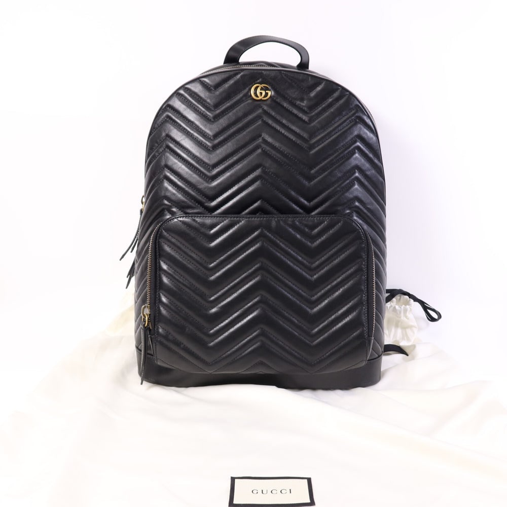 Gucci Lambskin Backpack Black - 10