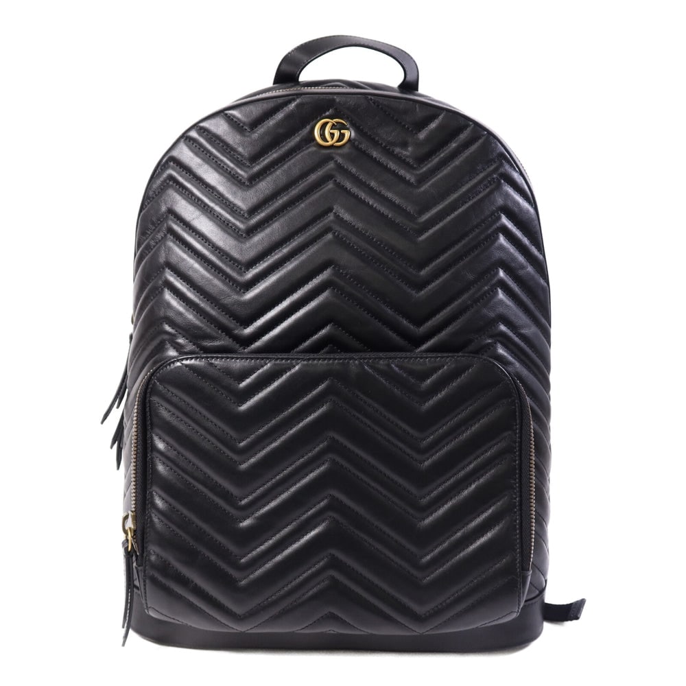 Gucci Lambskin Backpack Black: Authentic and authenticated Gucci backpack in black lambskin leather. Product 493075. Includes storage bags. Approx. 32 x 44 x 15 cm, handle 14 cm, shoulder 50-84 cm.