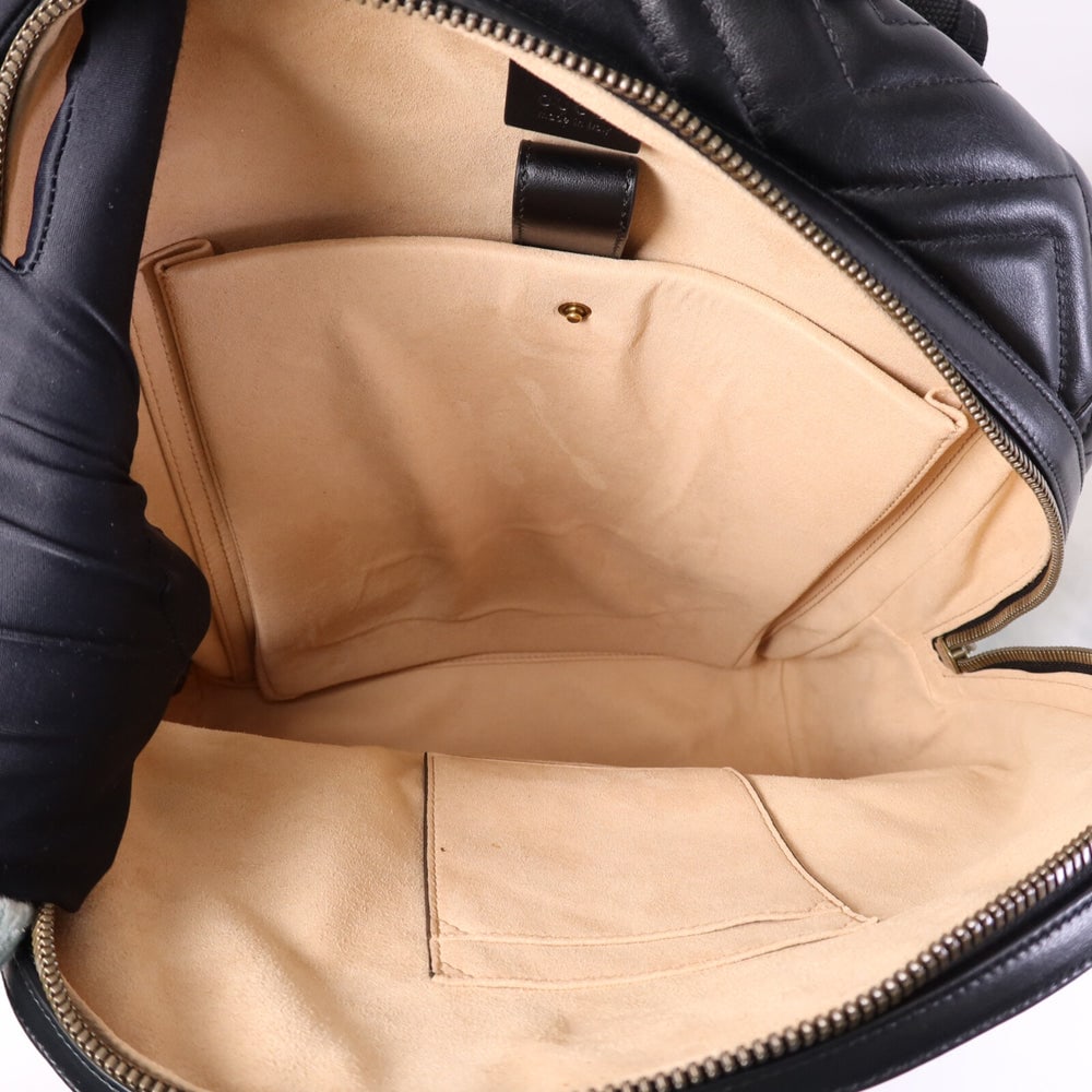 Gucci Lambskin Backpack Black - 5
