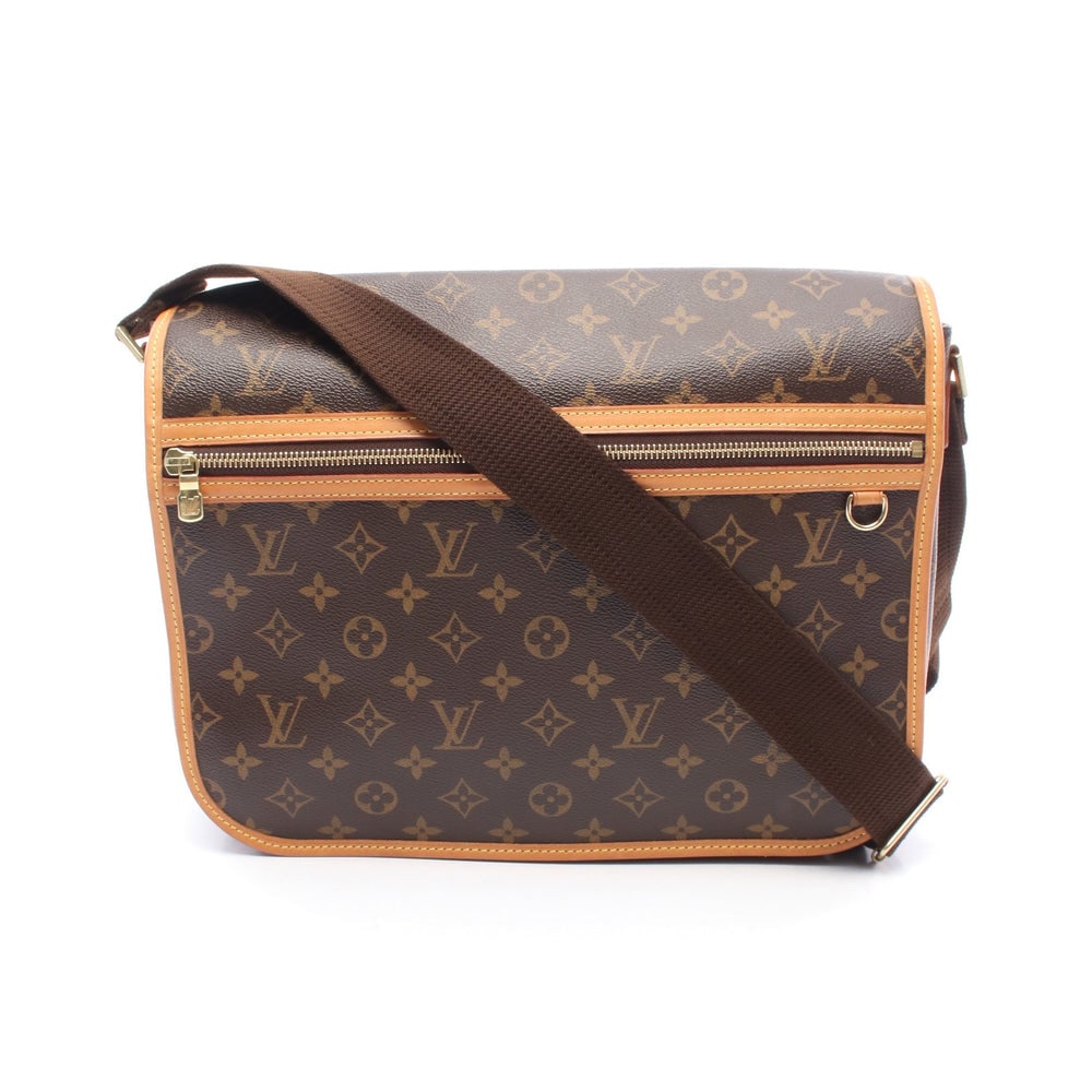 LV Bosforo Messenger GM Brown: Brown Monogram PVC leather Bosforo Messenger GM shoulder bag. Approx. 34 x 29 x 8 cm; strap 98-164 cm. Model M40105, product no. DU0096. Authentic and authenticated.