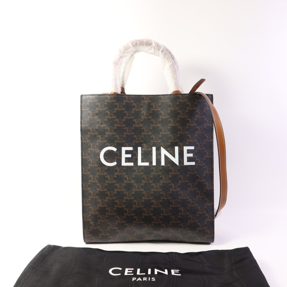 Celine Triomphe Cabas 2-Way Brown - 14