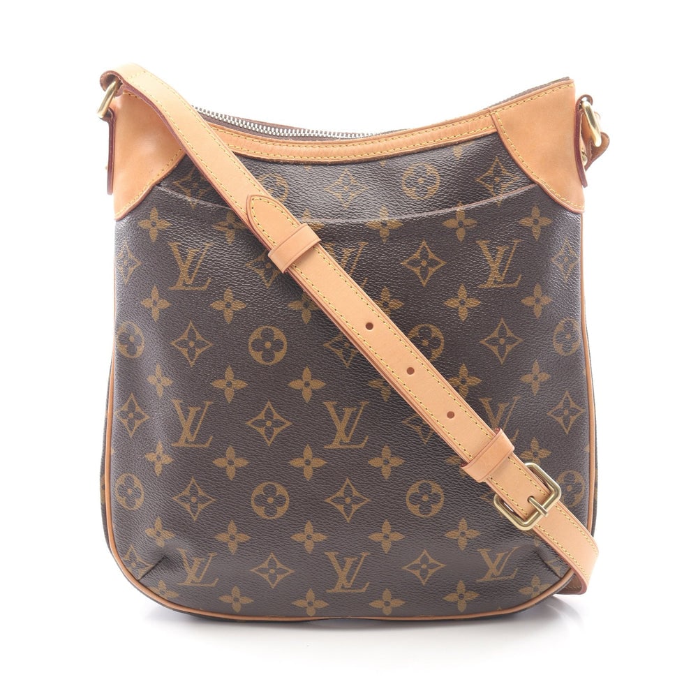 LV Odeon PM Brown: Brown Monogram PVC leather Odeon PM shoulder bag. Approx. 25 x 27 x 4 cm; strap 107-119 cm. Model M56390, product no. CA5110. Authentic and authenticated.