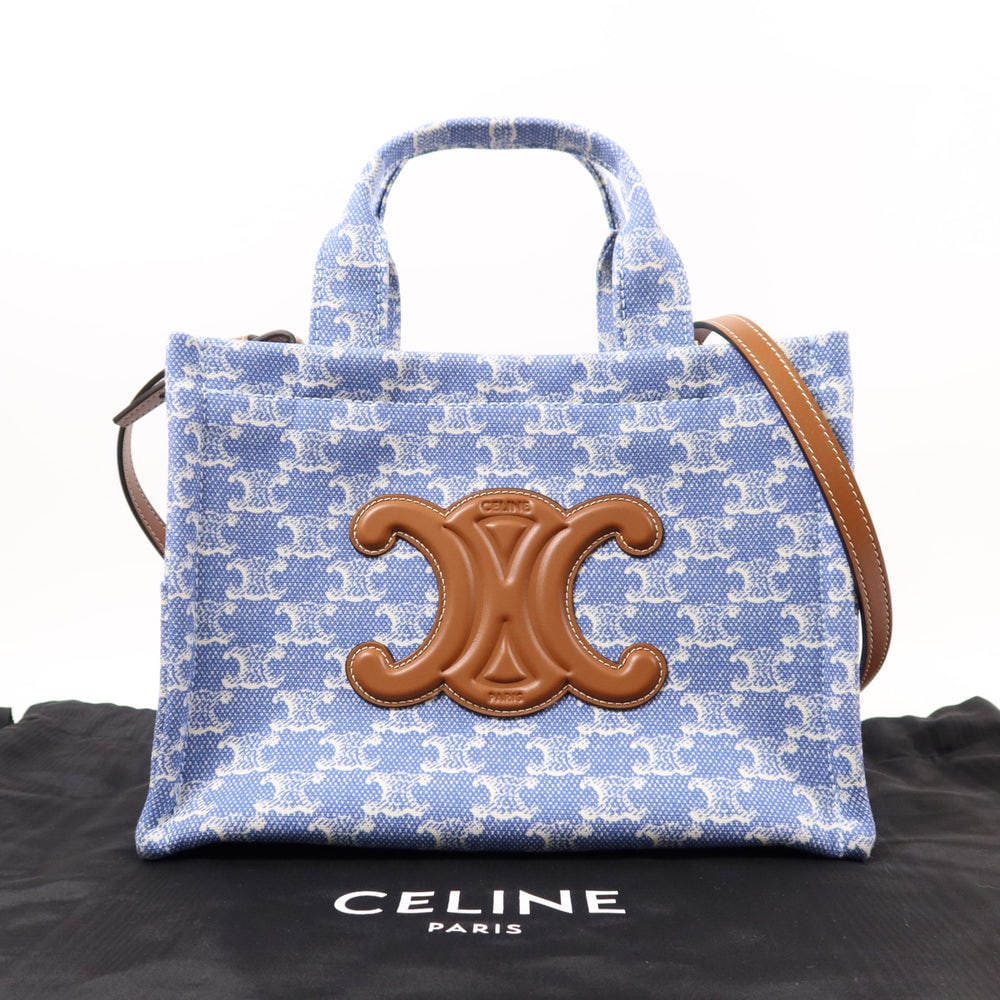Celine Small Cabas Thais Blue - 9