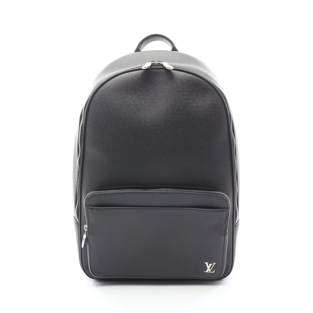 LV Alex Backpack Taiga Black: Black leather Alex Backpack Taiga Noir. Approx. 29 x 43 x 13 cm; handle 18 cm. Model M30258, product no. BA3189. Authentic and authenticated.