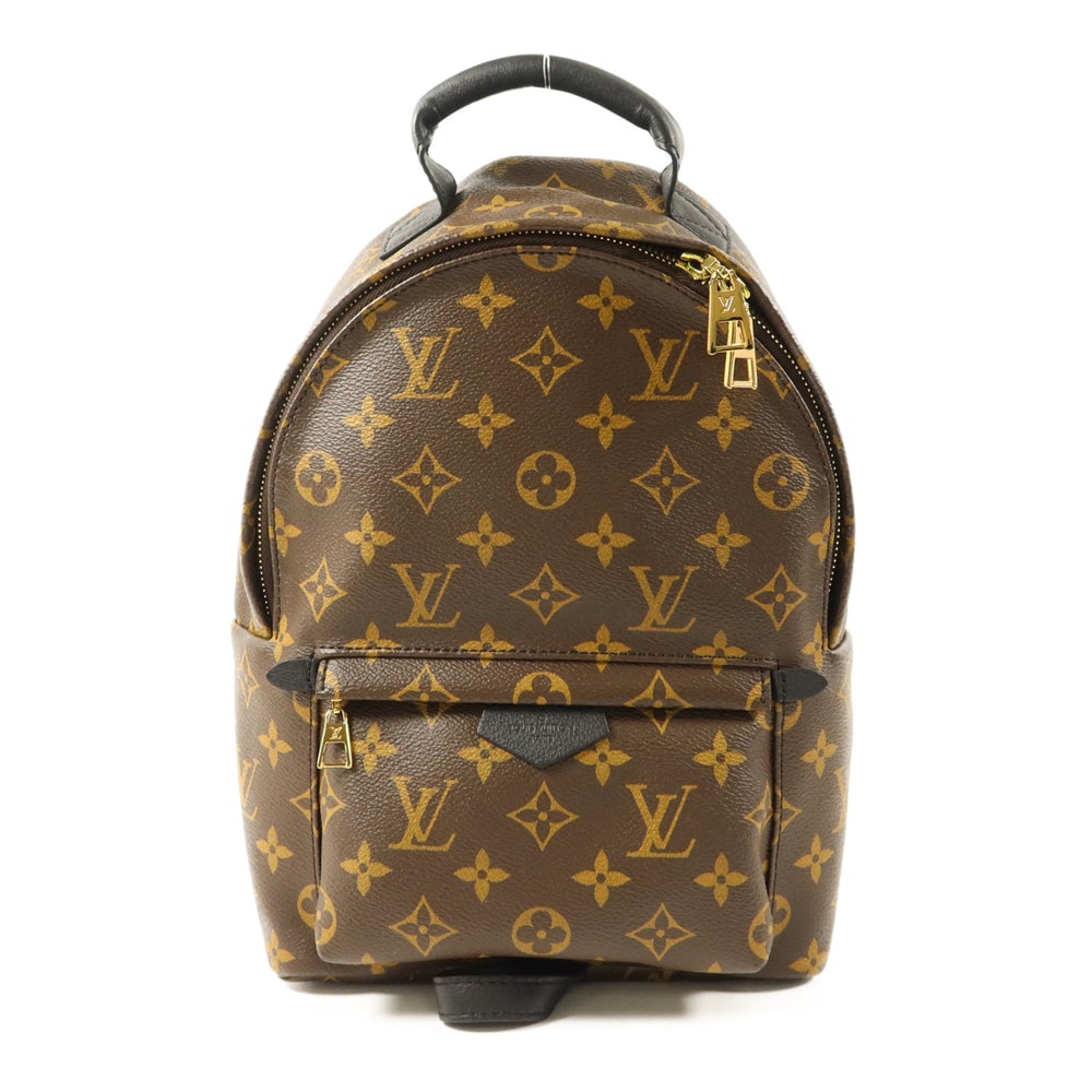 Louis Vuitton Palm Springs Backpack: Brown monogram PVC coated canvas backpack with GHW; W20 x H30 x D10 cm; handle 17 cm; strap 61-82 cm. Authentic and authenticated.