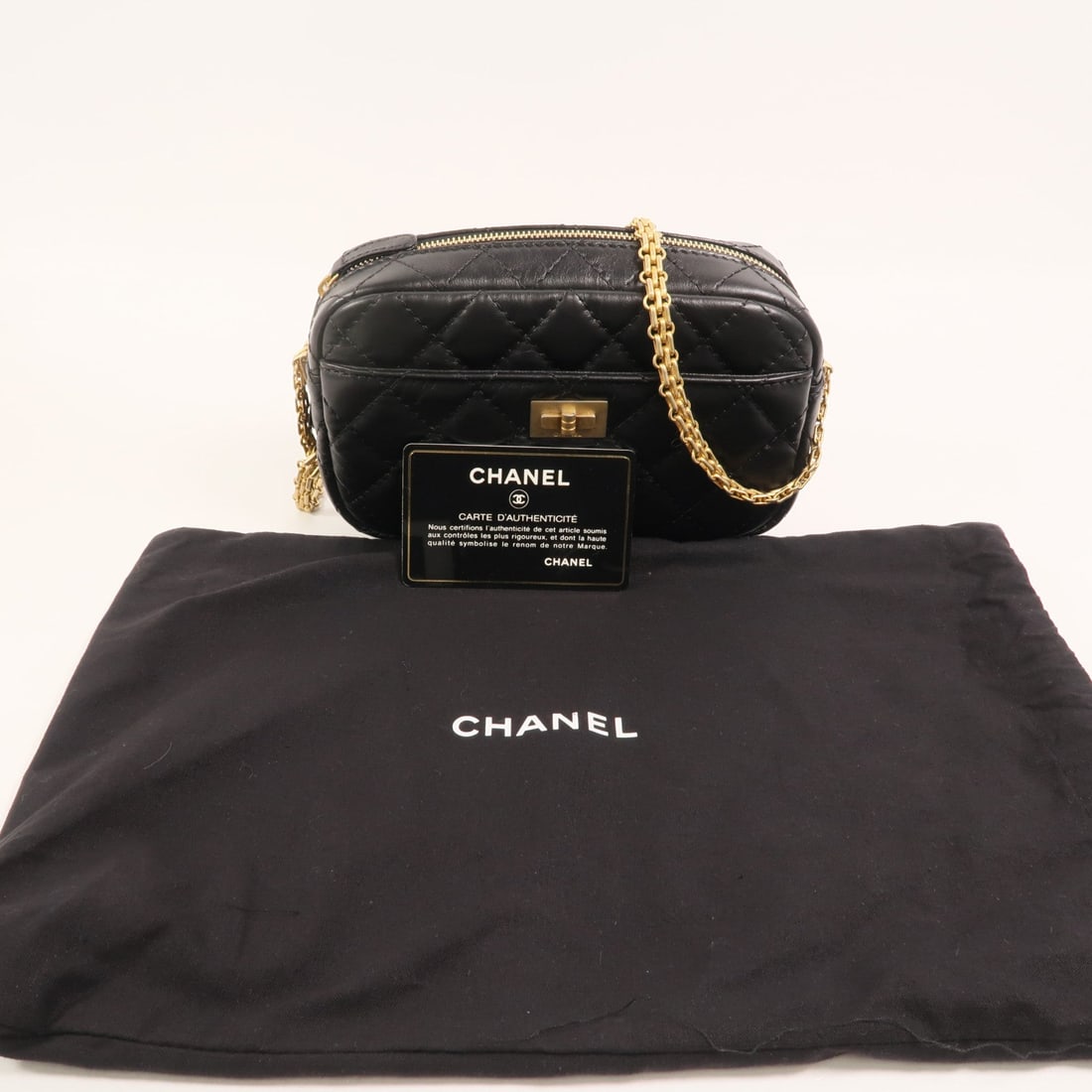 Chanel 2.55 Camera Bag Black - 11