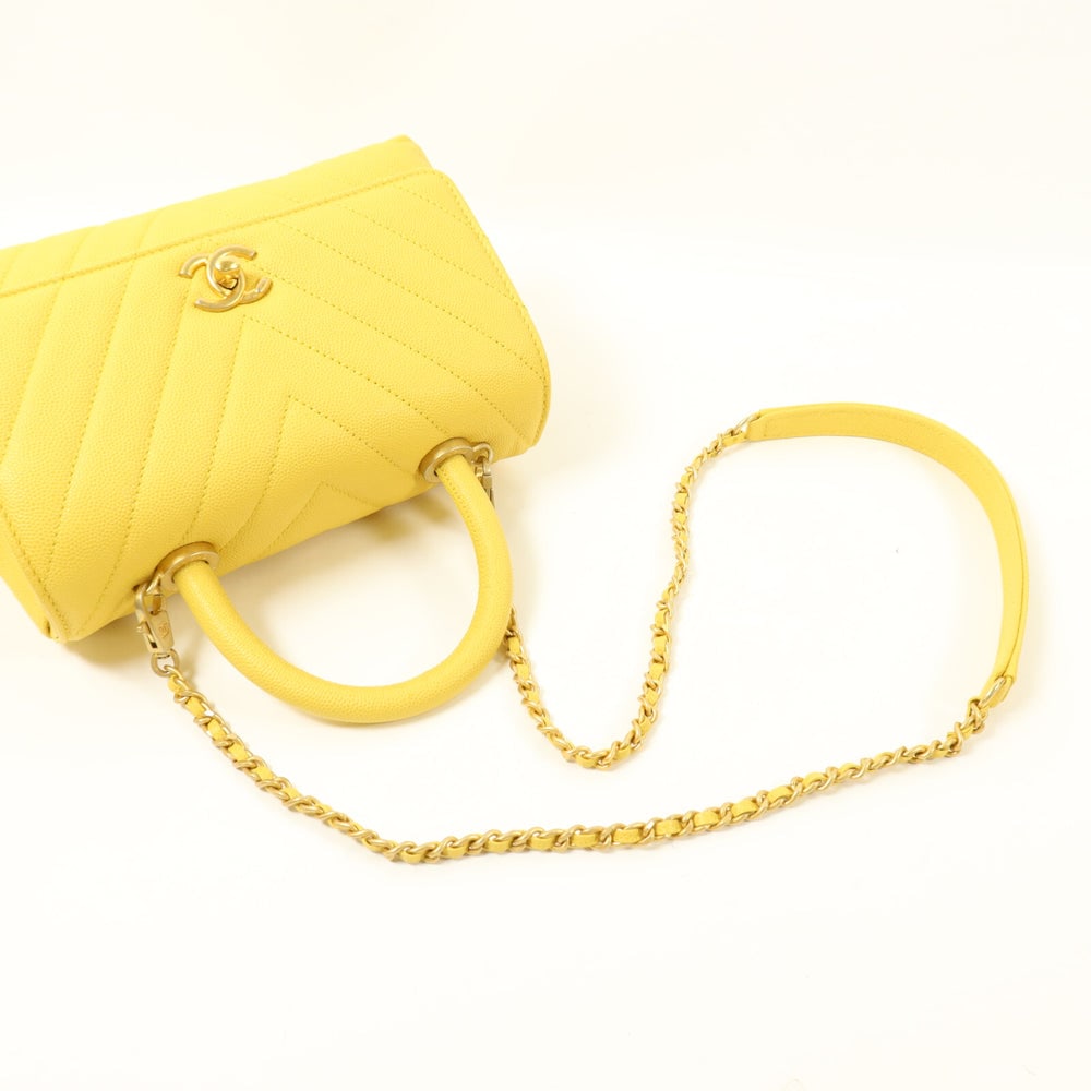 Chanel Coco Handle Small Yellow - 11