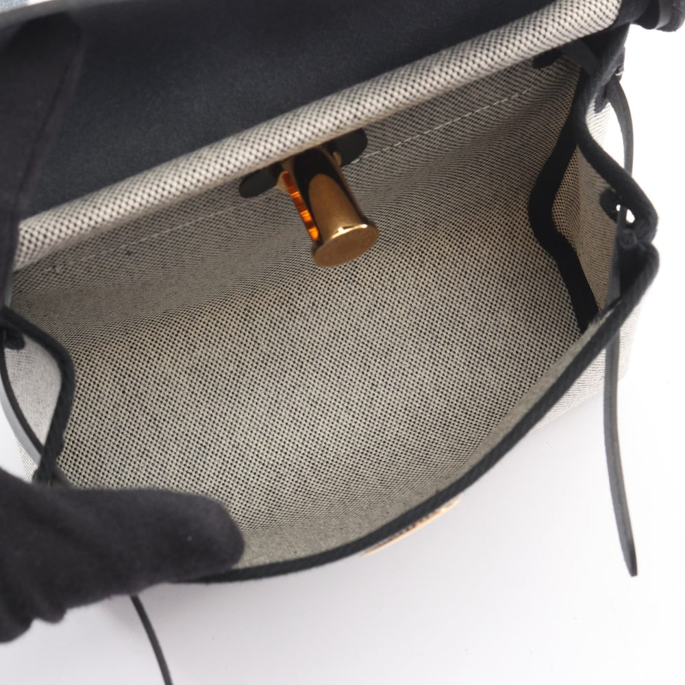 Hermes Herbag Zip Mini Ecru Black - 3
