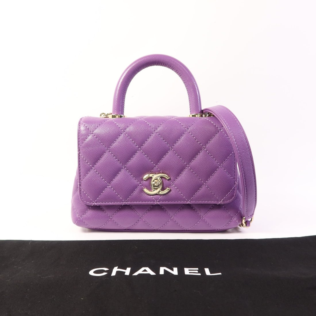 Chanel Mini Coco Handle Purple - 17