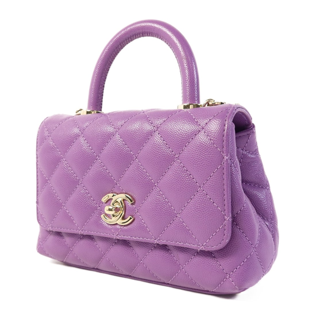 Chanel Mini Coco Handle Purple - 3