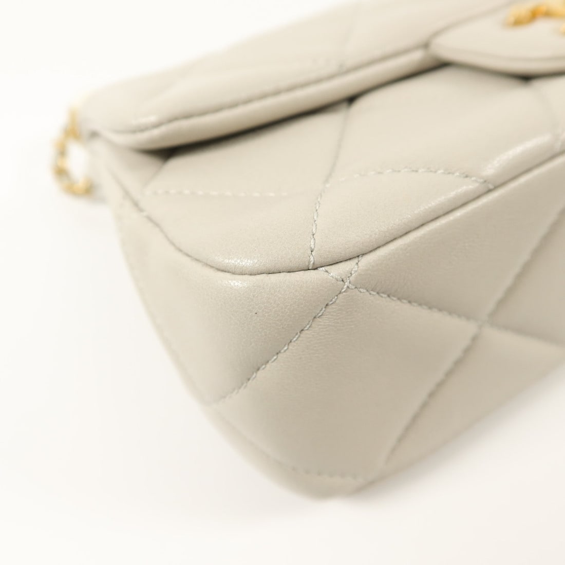 Chanel Chain Shoulder Bag Gray - 12