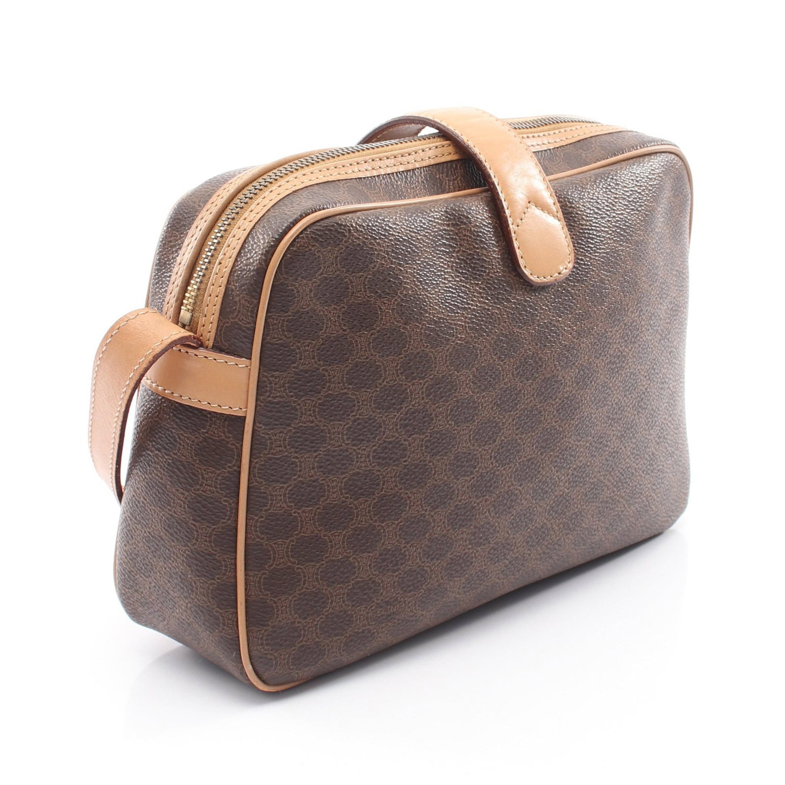 Celine Macadam Shoulder Bag Brown - 2