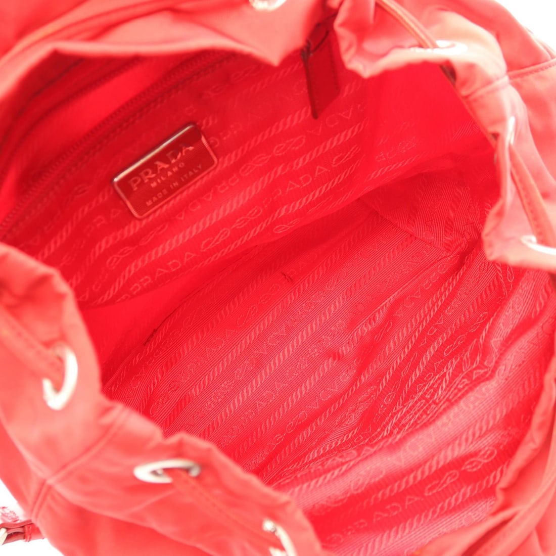 Prada Vela Nylon Backpack Red - 3