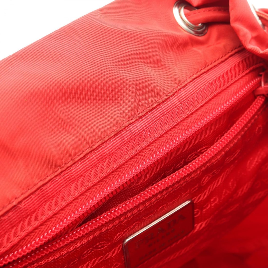 Prada Vela Nylon Backpack Red - 9