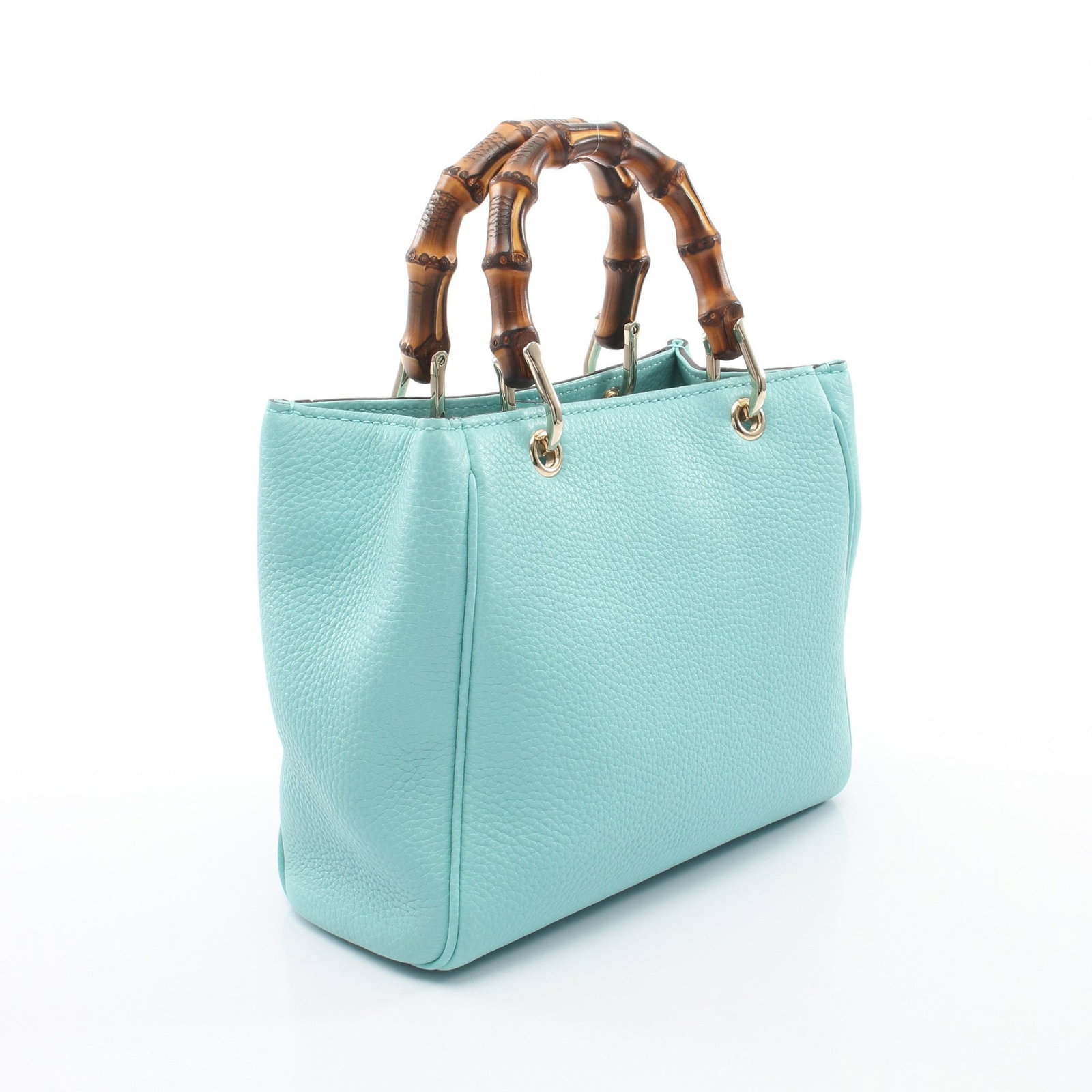 Gucci Bamboo Mini Shopper Blue - 2