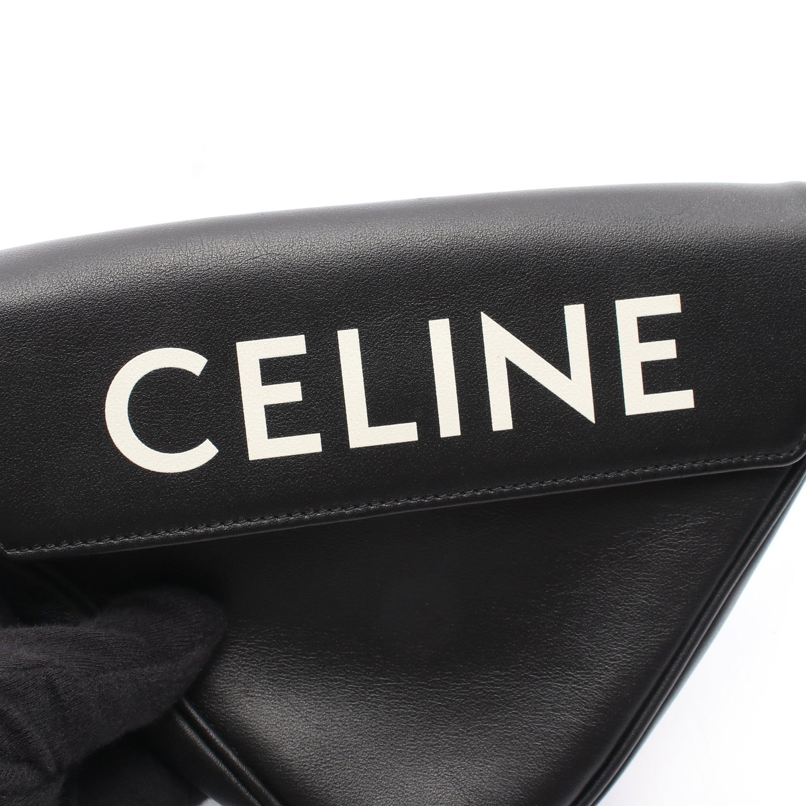 Celine Triangle Leather Shoulder Bag - 4