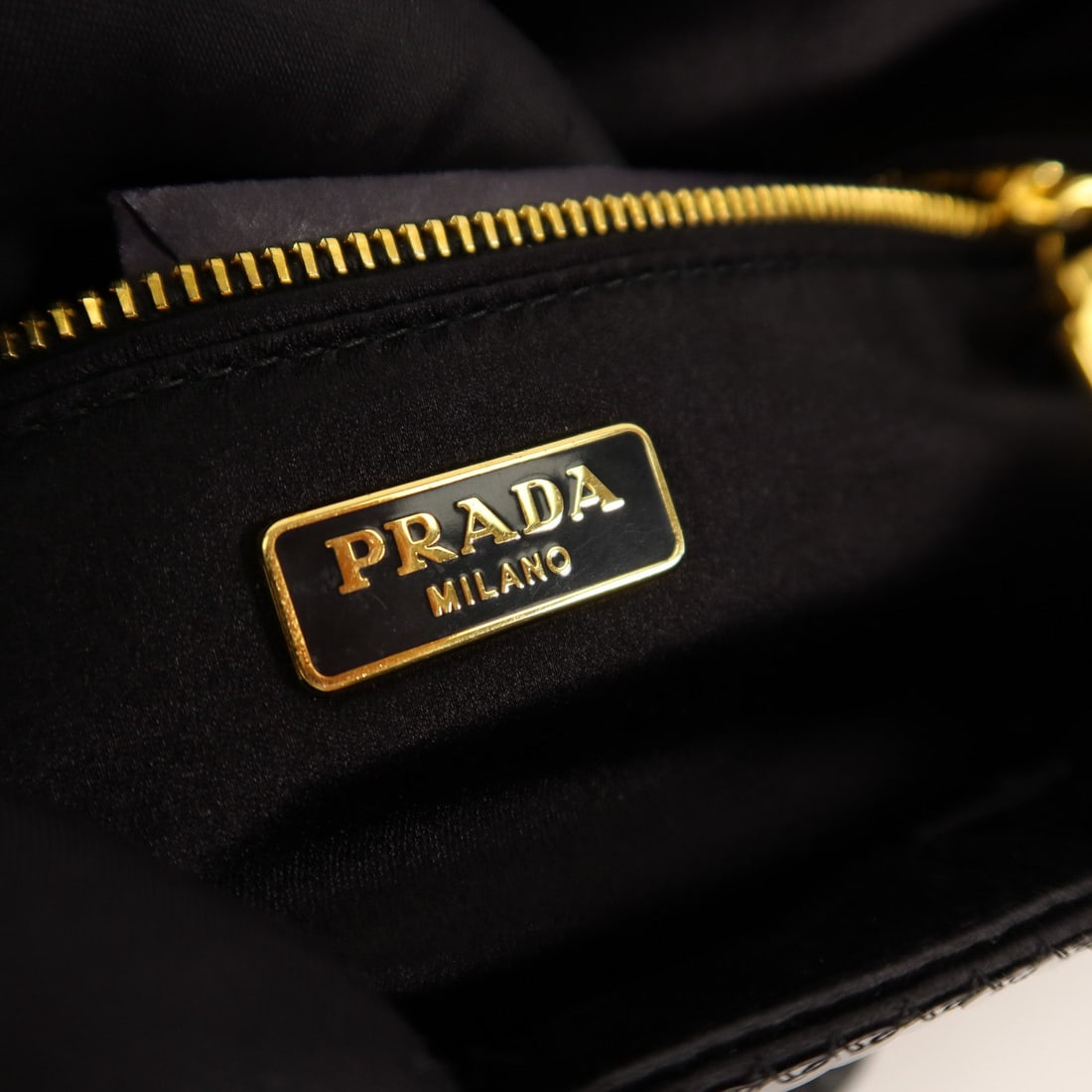 Prada Sequin Patent Clutch Black - 12