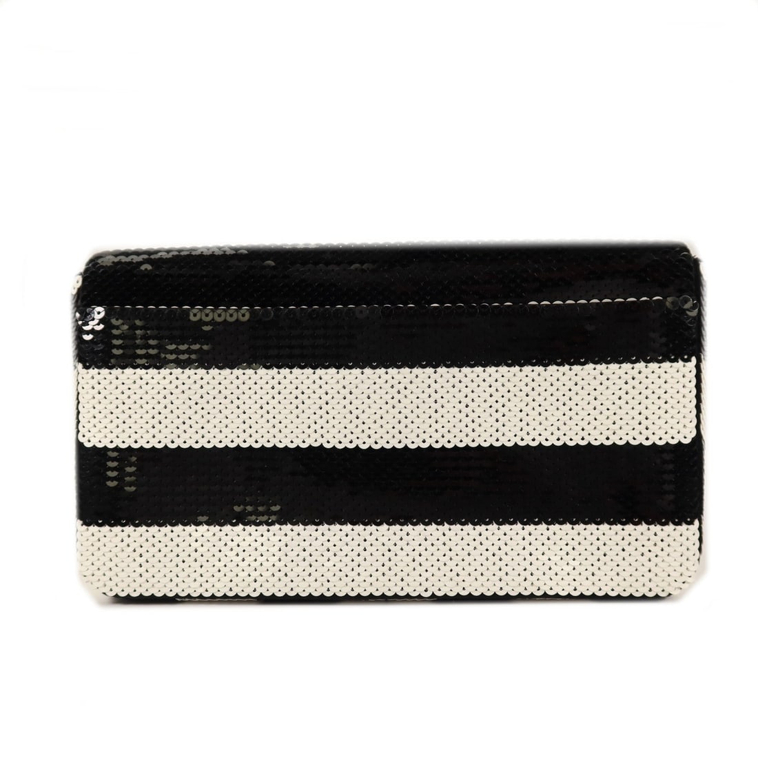 Prada Sequin Patent Clutch Black - 2