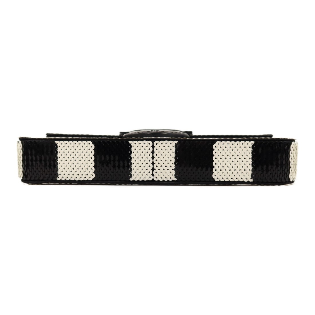 Prada Sequin Patent Clutch Black - 4