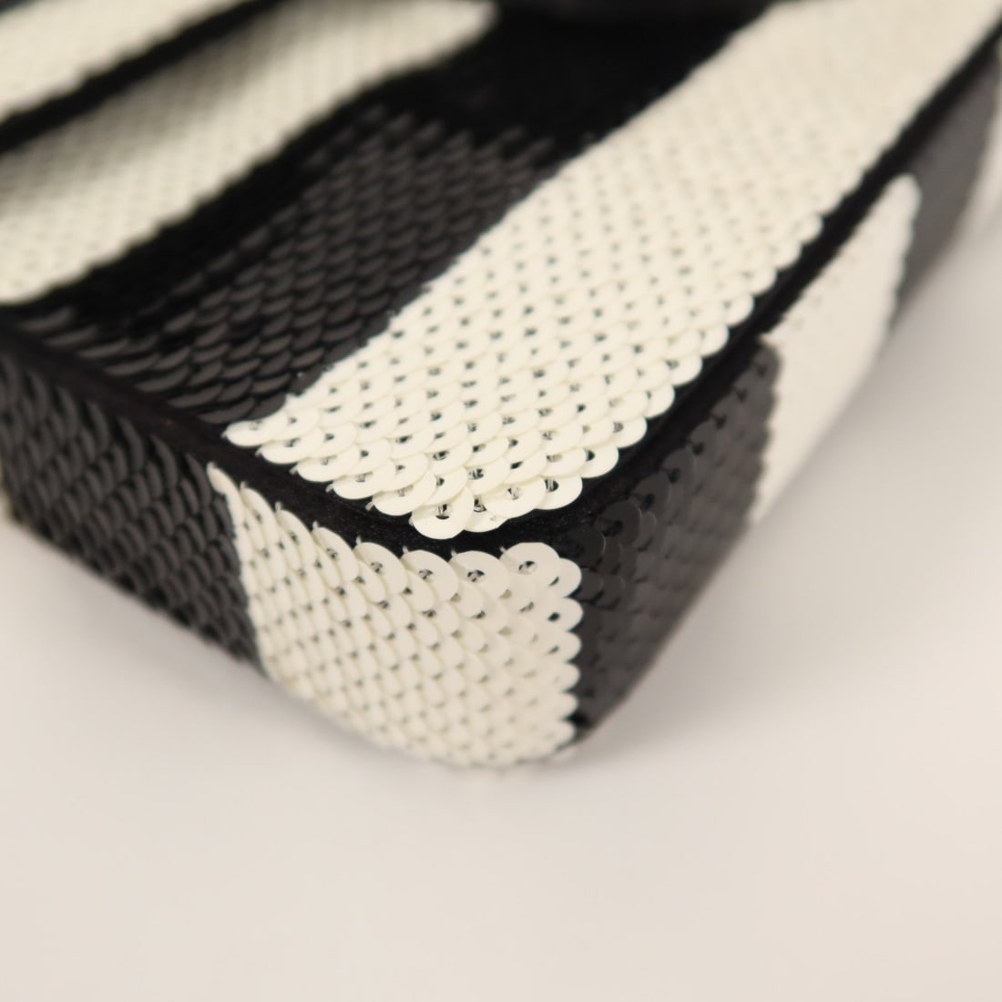 Prada Sequin Patent Clutch Black - 6