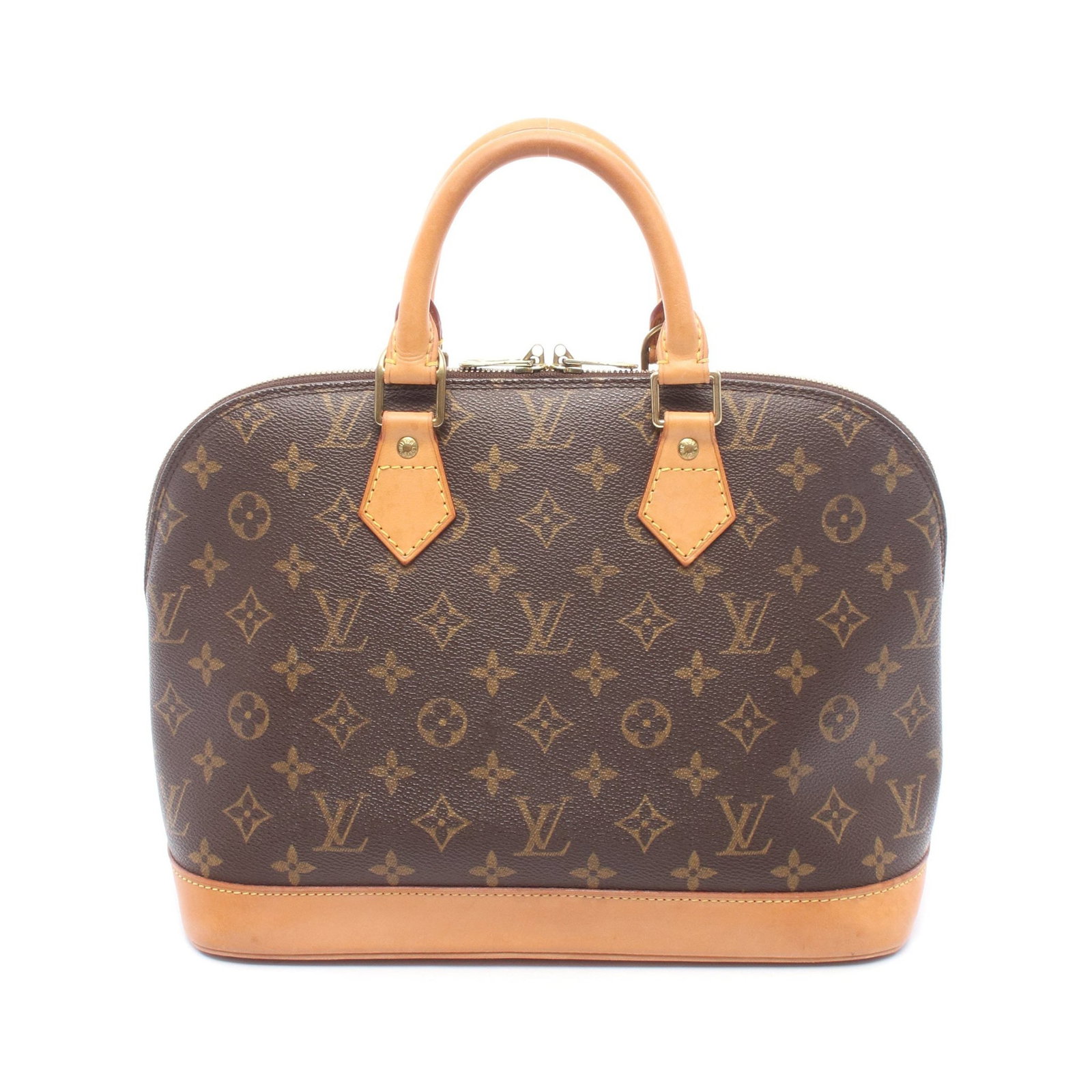 LV Alma PM Monogram Handbag Brown: Authentic and authenticated Louis Vuitton Alma PM Monogram handbag in brown PVC and leather. Model M51130, product no. FL1001. Approx. 23.5H x 32W x 16D cm with 29 cm handle.