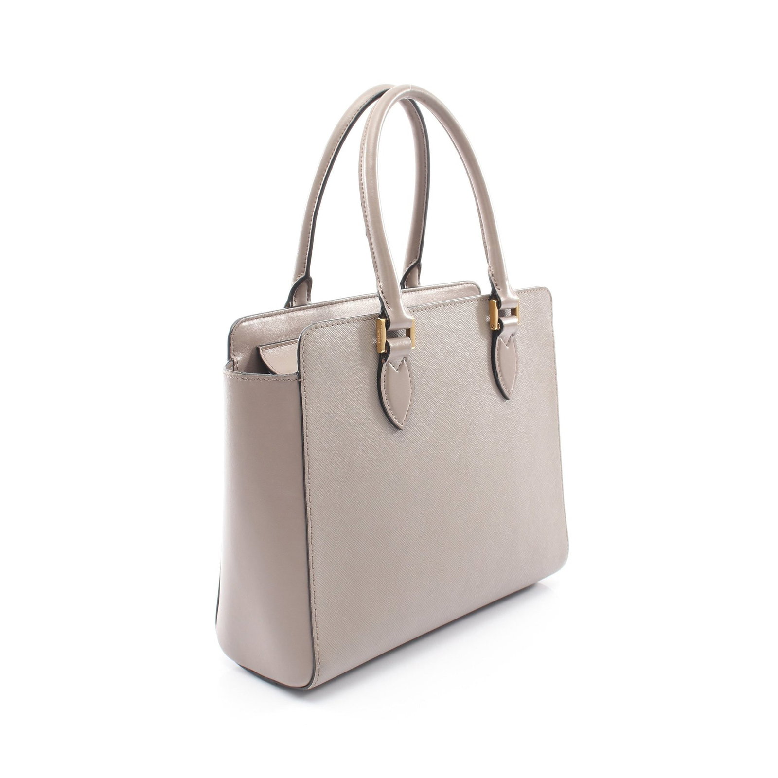 Prada Leather 2WAY Handbag Gray - 2