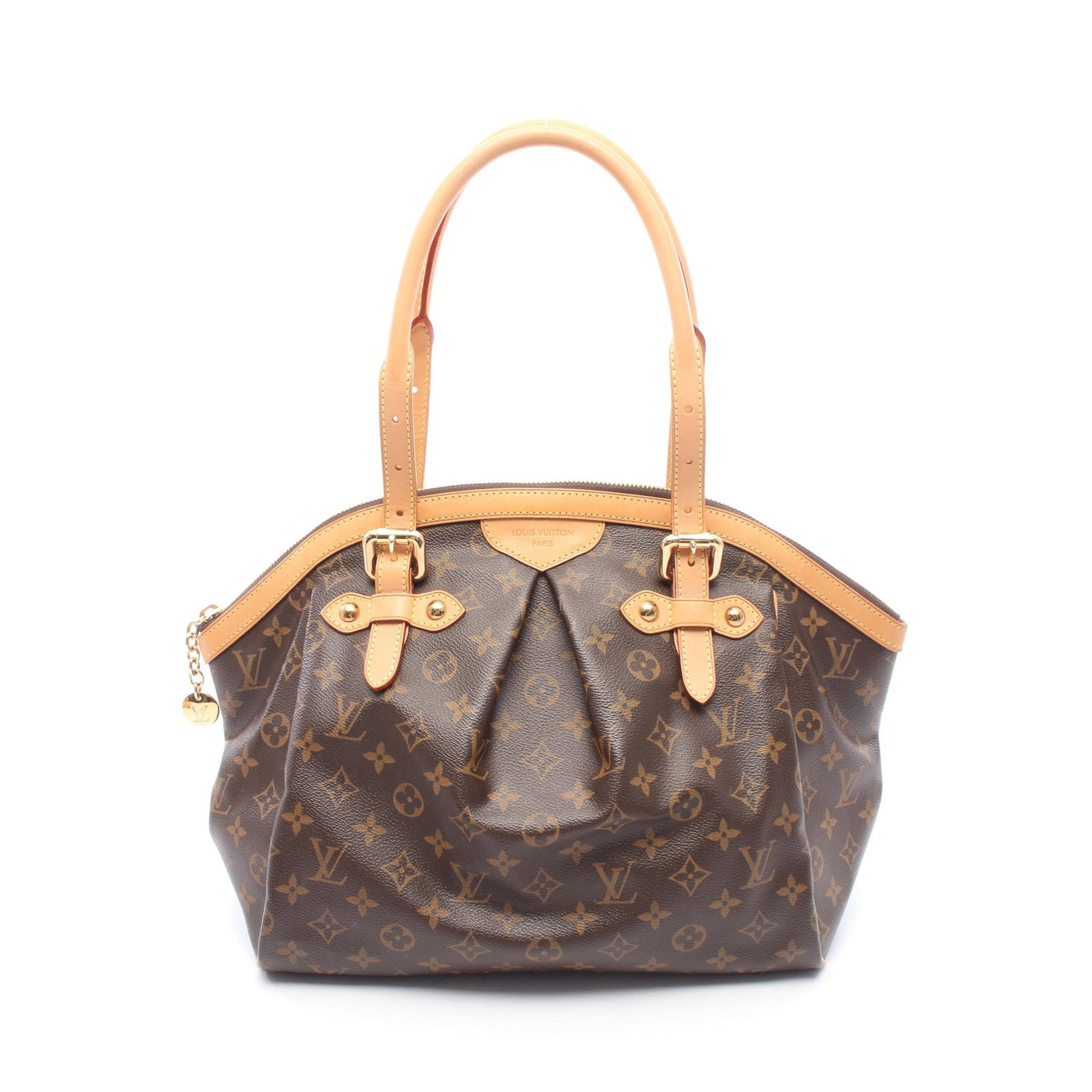 LV Tivoli GM Monogram Handbag: Authentic and authenticated Louis Vuitton Tivoli GM Monogram handbag in brown PVC leather. Model M40144, product no. MB4078. Approx. 27H x 43/33W x 19D cm with adjustable 43-67 cm handles.
