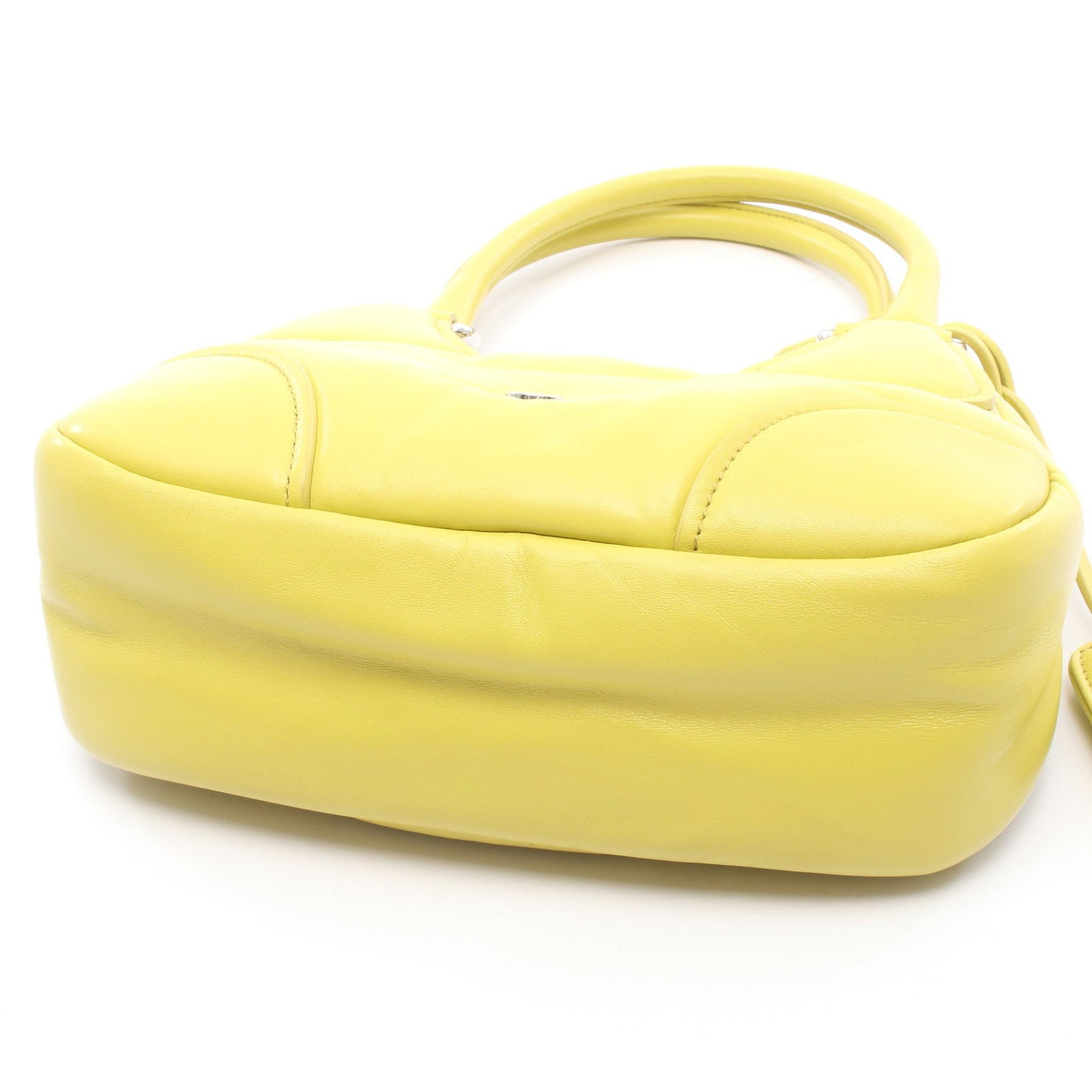 Prada Moon 2WAY Handbag Yellow - 6